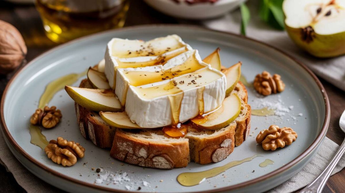 Chèvre chaud à la poire et au balsamique