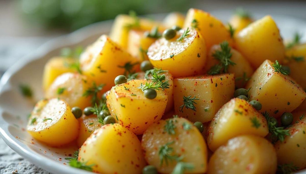 Salade de pomme de terre printanière : une touche fraîche et raffinée