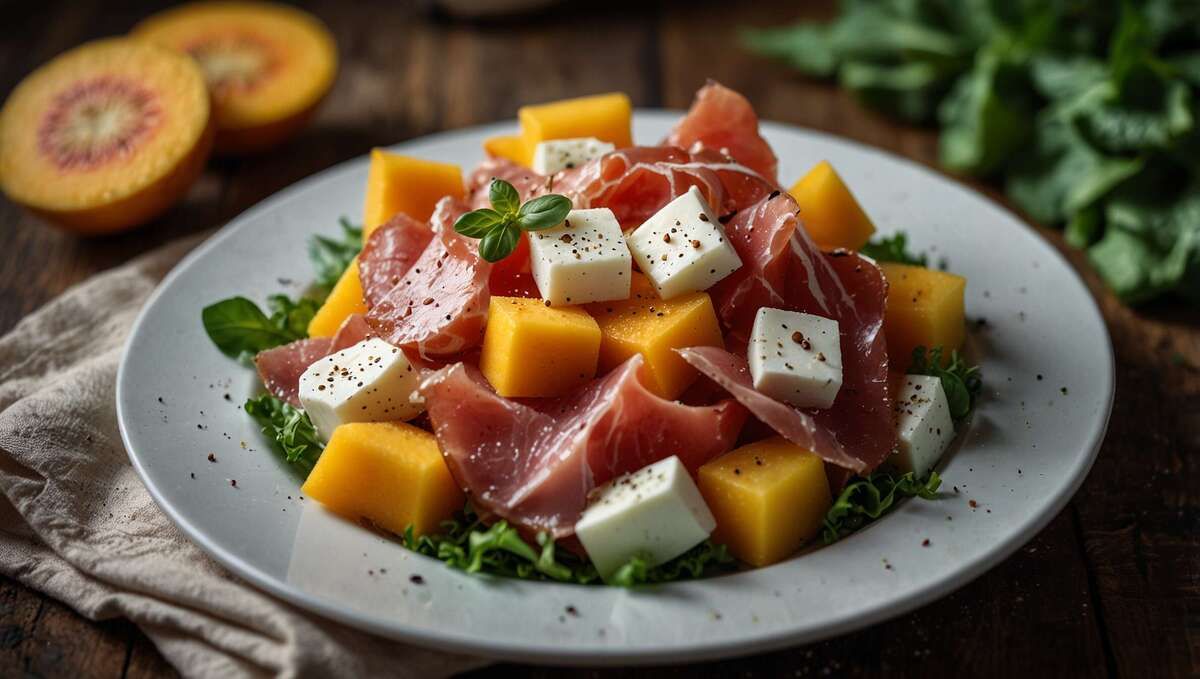 Salade de melon, mozzarella et jambon cru : un délice estival