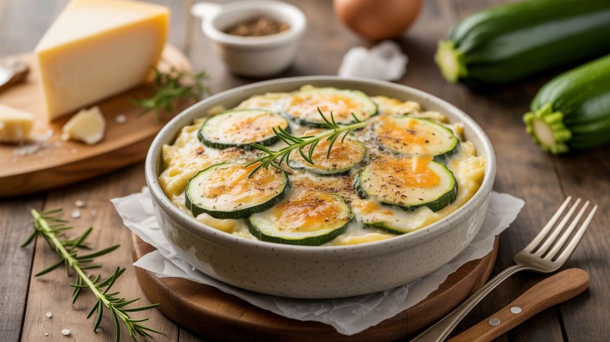 Un gratin de courgettes au fromage frais express