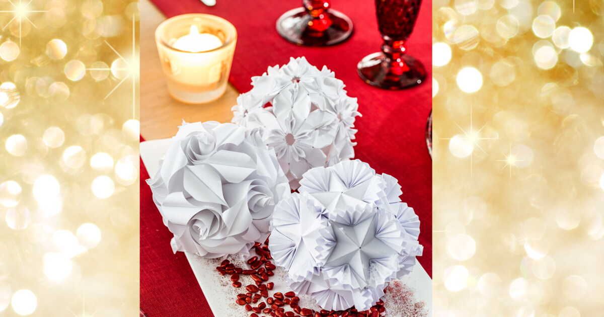 Une fleur en pliage : la demi-sphère