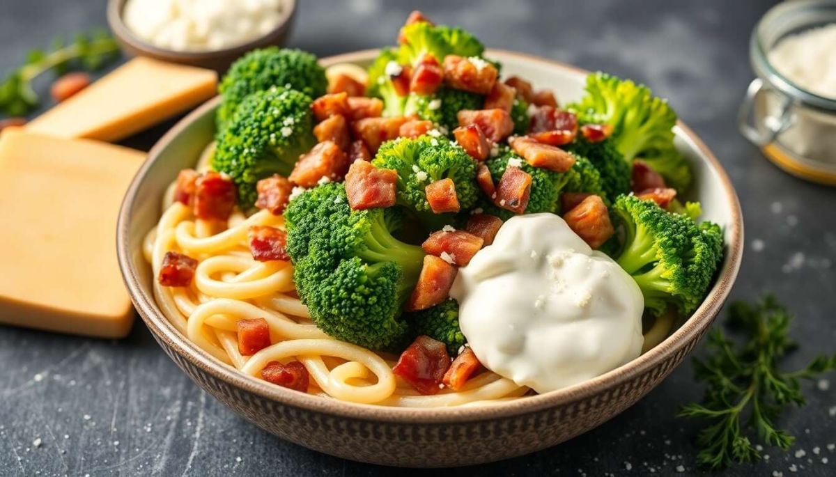 Une touche gourmande : le brocoli aux lardons à découvrir