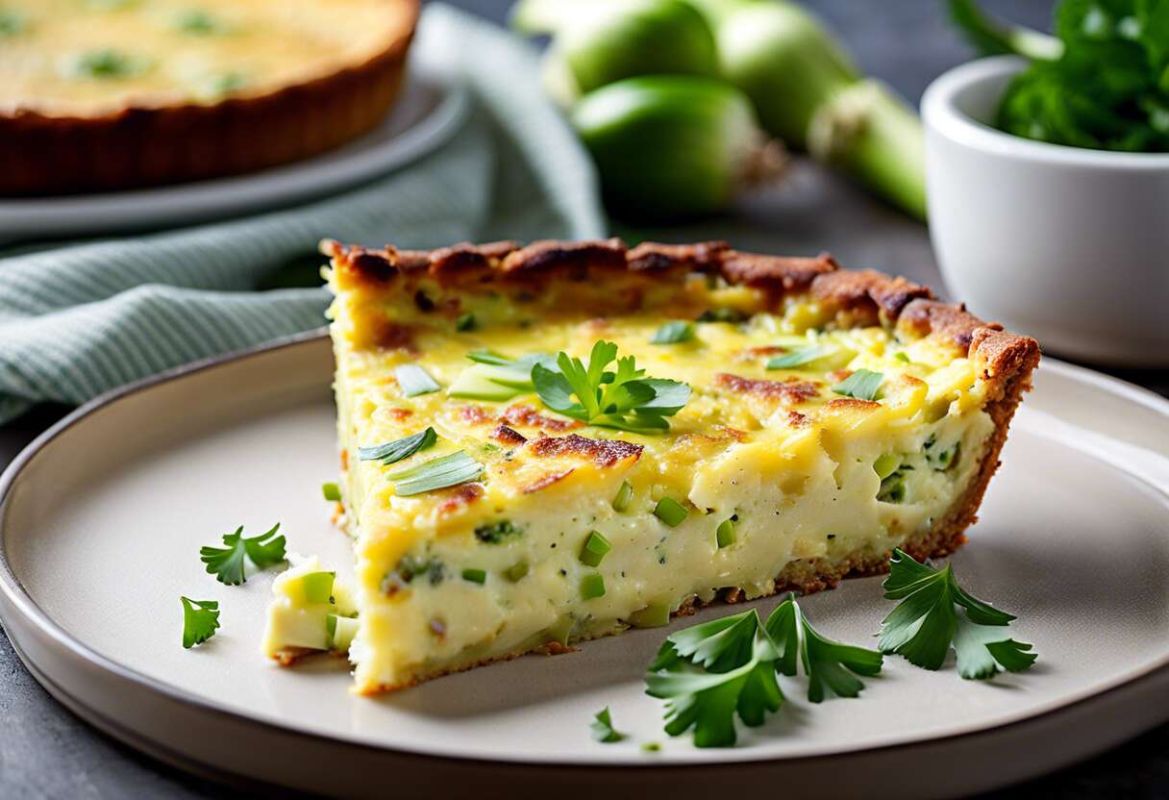 Un cake aux poireaux simplissime, façon quiche sans pâte