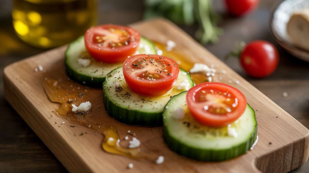 Tronçons de concombre : une entrée estivale pleine de fraîcheur