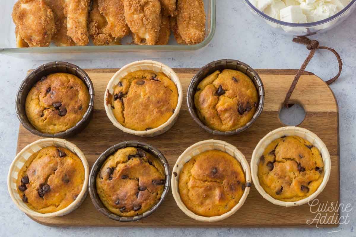 Des muffins irrésistibles à la patate douce et au chocolat