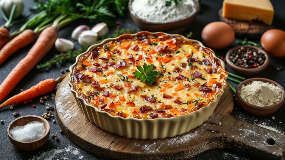 Savourez un cake salé aux carottes, lardons et fromage : la recette incontournable