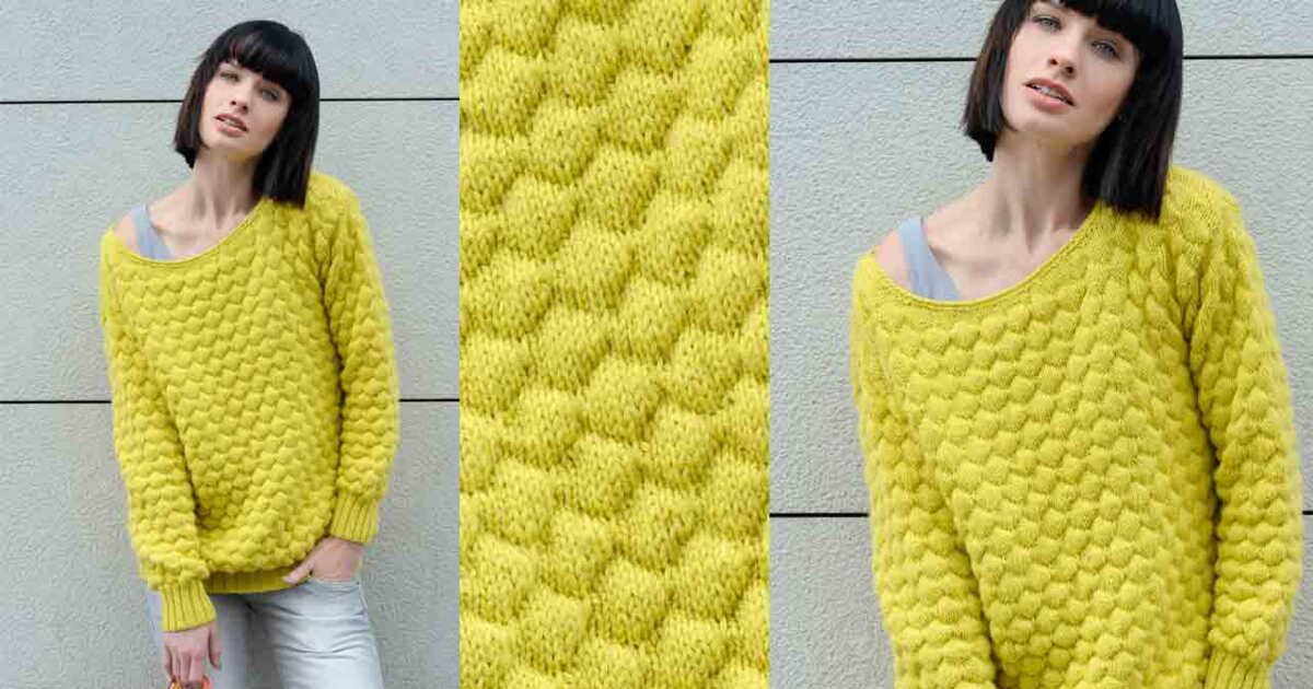 Le pull point fantaisie gaufré