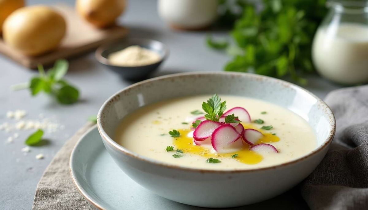 Un velouté léger de radis noir à tomber