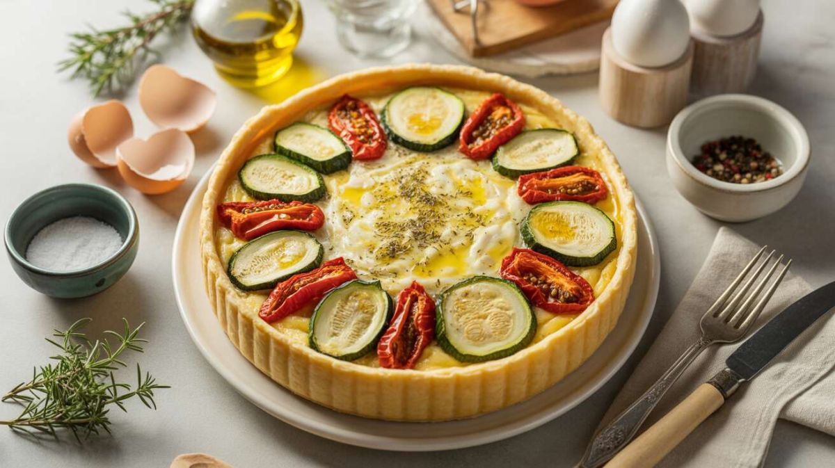 Savourez une quiche au camembert et légumes du soleil