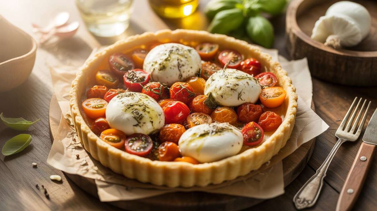 Tarte rustique tomate-burrata : une recette estivale rapide et savoureuse