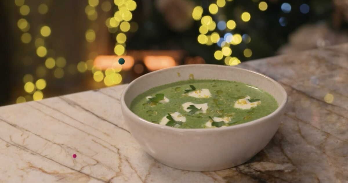 la douceur hivernale : le velouté de cresson au curry de cyril lignac
