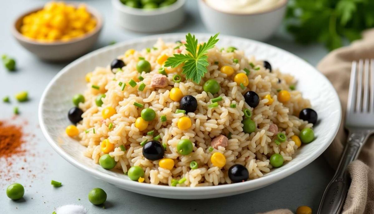 Une salade de riz irrésistible à préparer en un clin d'œil